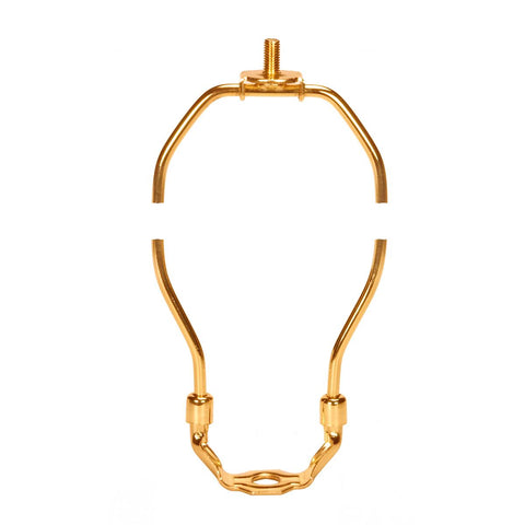 Satco 90-556 Heavy Duty Harp Polished Brass Finish 11-1/2" Height 1/8 IP Saddle 1/4-27 Thread 125 Carton
