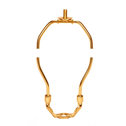 Satco 90-561 Light Duty Harp Polished Brass Finish 10-1/2" Height 1/8 IP Saddle 1/4-27 Thread 125 Carton