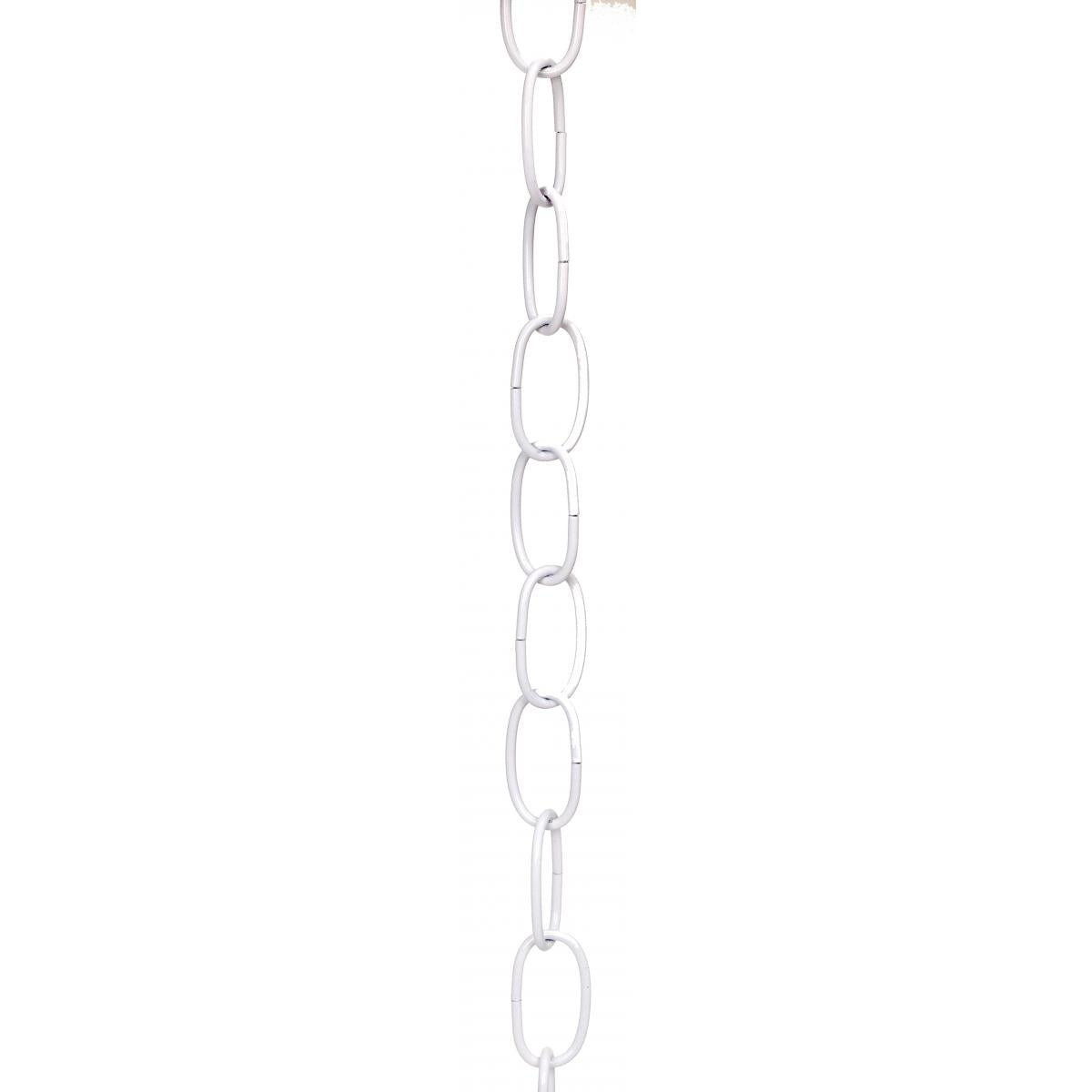 Satco 90-670 11 Gauge Chain White Finish 1-1/2" Link Length 7/8" Link Width 3/32" Thick 1 Yard Length 200 Yards/Carton 15lbs Max