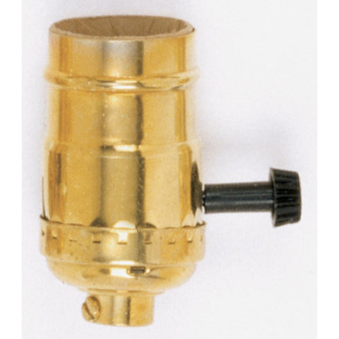 Satco 90-867 3 Way (2 Circuit) Turn Knob Socket w/Removable Knob