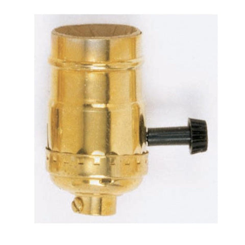 Satco 90-868 On-Off Turn Knob Socket w/Removable Knob