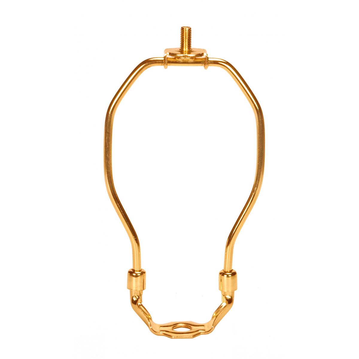 Satco 90-919 Heavy Duty Harp Polished Brass Finish 7" Height 1/8 IP Saddle 1/4-27 Thread 125 Carton