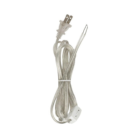 Satco 90-968 8 Ft. Cord Sets - Molded Plug Tinned tips 3/4" Strip with 2" Slit Switch 24" From Free End 36" Hank