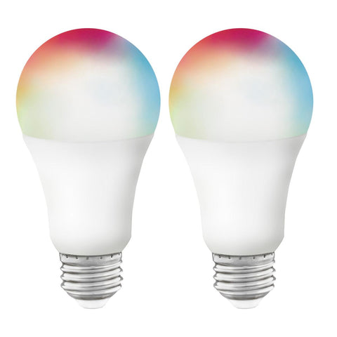 Satco S11253 9.5 Watt A19 LED RGB & Tunable White Starfish IOT 120 Volt 800 Lumens 2-pack