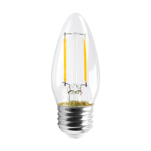 Replacement for Satco S11374 4.3 Watt C11 LED Clear Medium base 3000K 350 Lumens 120 Volt