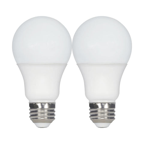 Satco S11435 9.8 Watt A19 LED 5000K Medium base 220 deg. Beam Angle120 Volt Pack of 2