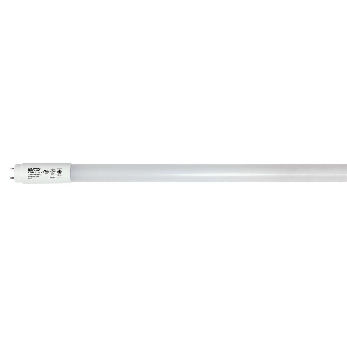 Satco S11913 11.5 Watt T8 LED 5000K Medium Bi Pin base 120-277V Type B Ballast Bypass Single or Double Ended Wiring