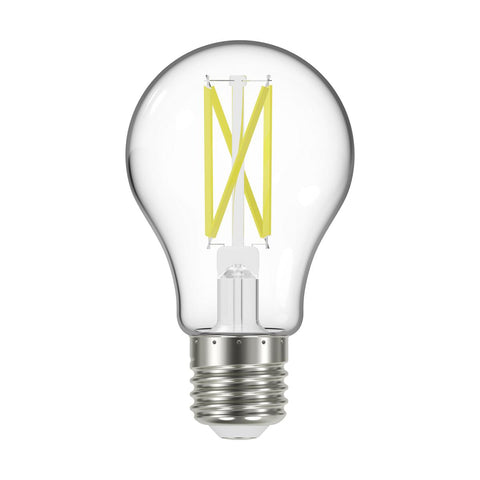 Satco S12437 10.5 Watt A19 LED; 75 Watt Replacement; Clear; Medium base; 3000K; 120 Volt; 4-Pack