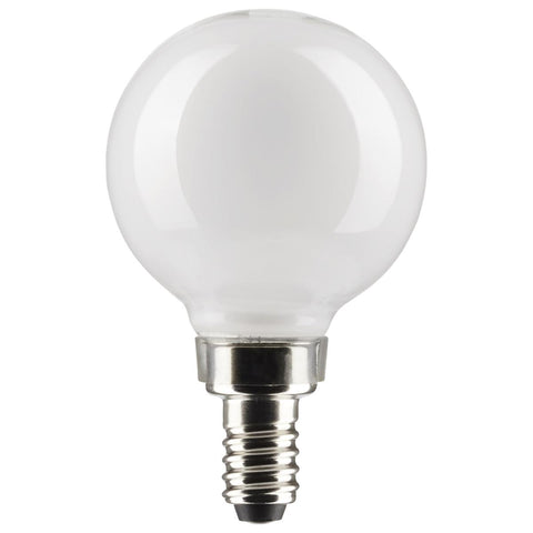 Satco S21213 5.5 Watt G16.5 LED; White; Candelabra base; 90 CRI; 3000K; 120 Volt