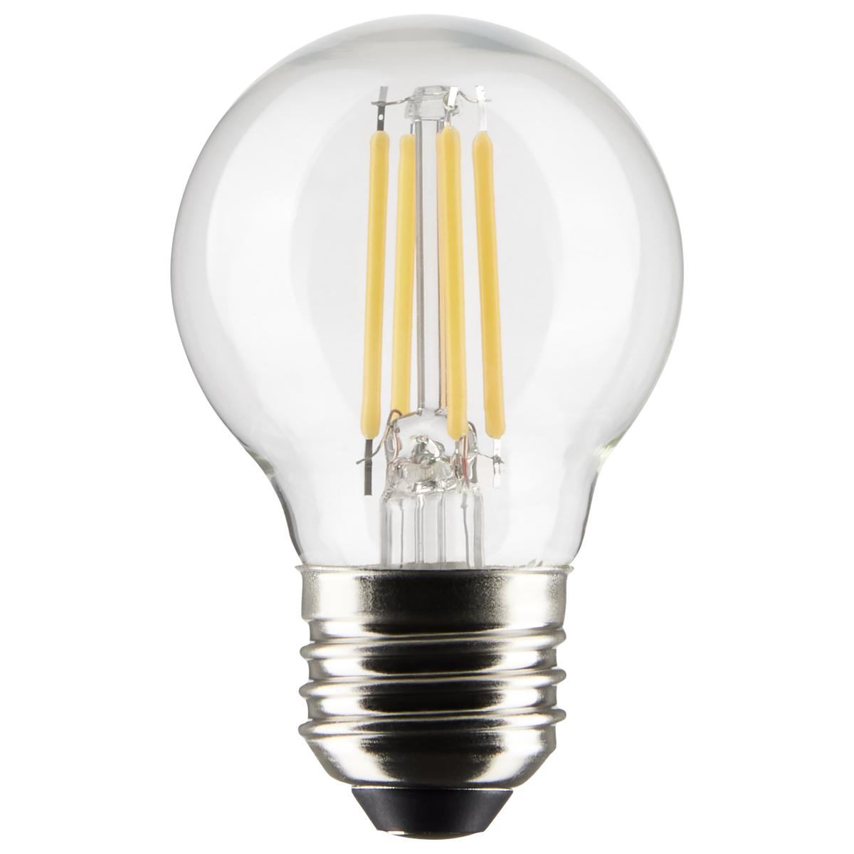 Satco S21221 5.5 Watt G16.5 LED; Clear; Medium base; 90 CRI; 3000K; 120 Volt