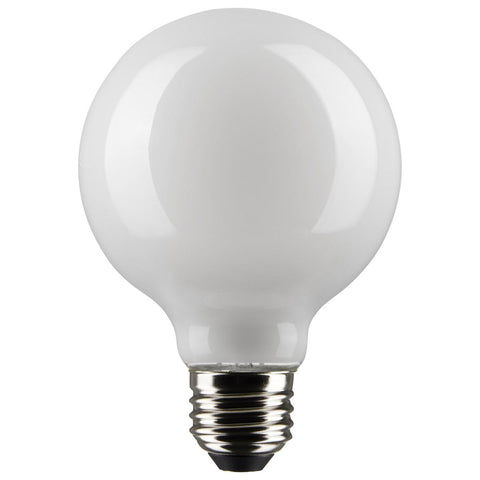 Satco S21240 6 Watt G25 LED; White; Medium base; 90 CRI; 4000K; 120 Volt