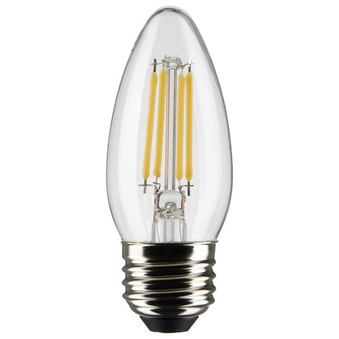 Satco S21290 5.5 Watt B11 LED; Clear; Medium base; 90 CRI; 2700K; 120 Volt