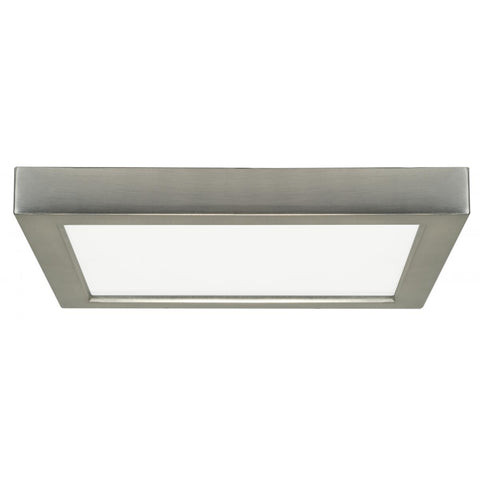 Satco S21521 13.5 watt 7" Flush Mount LED Fixture 5000K Square Shape Brushed Nickel Finish 120 volts