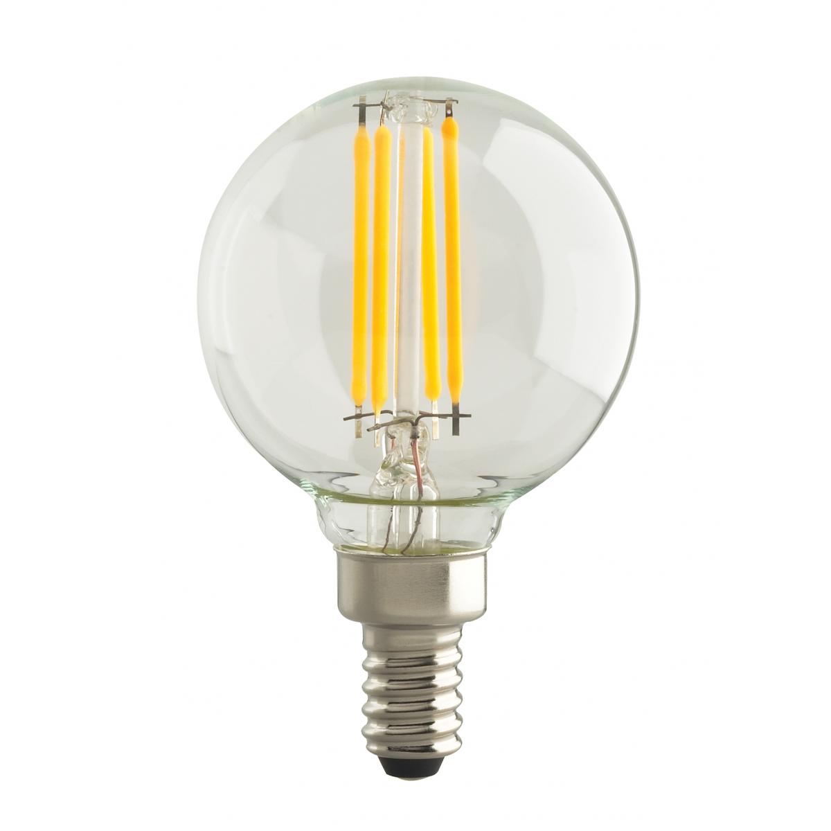 Replacement for Satco S29871 4 Watt G16 1/2 LED Clear Candelabra base 2700K 350 Lumens 120 Volt - NOW S21204