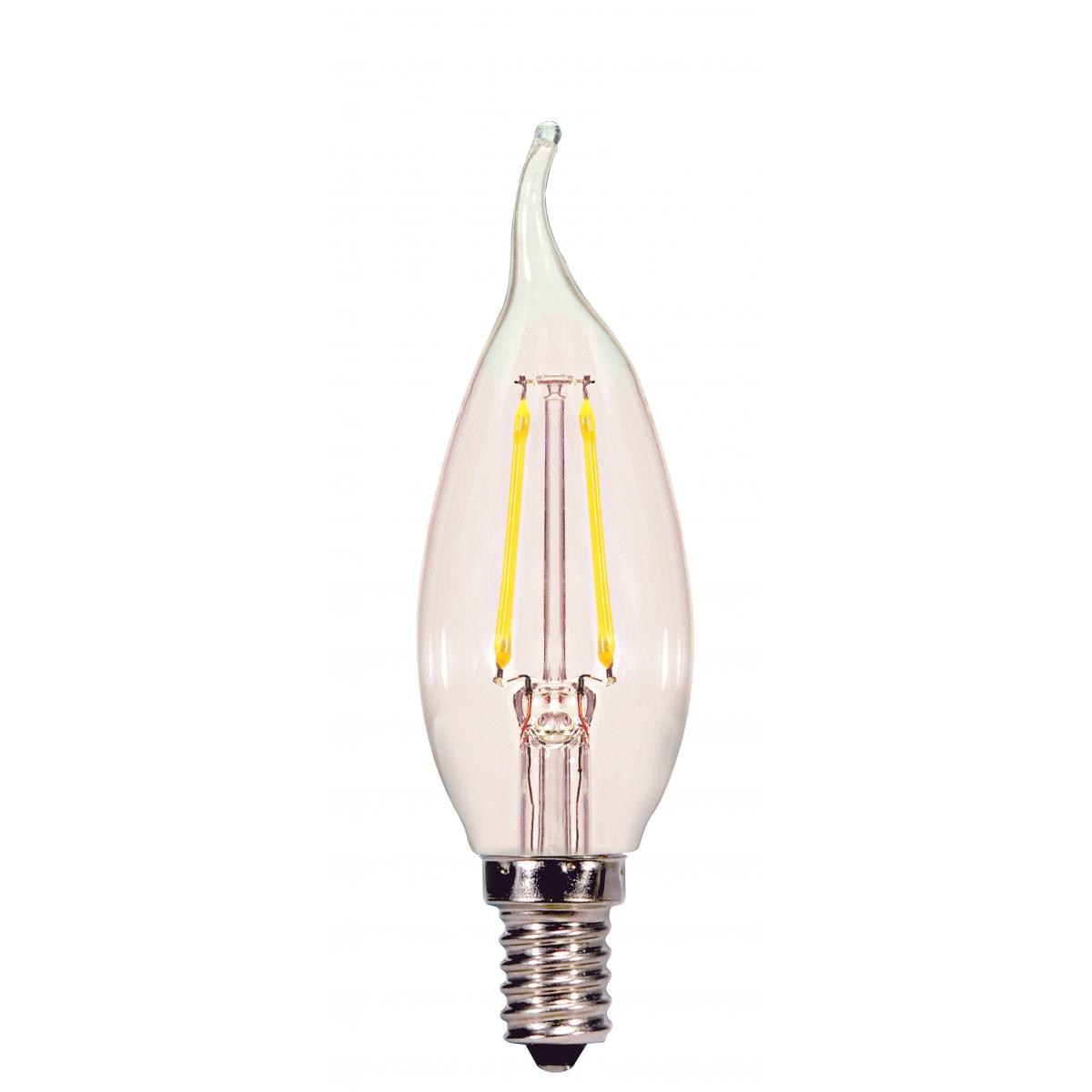 Replacement for Satco S29921 2.5 Watt CA11 LED Clear Candelabra base 2700K 200 Lumens 120 Volt - NOW S21294