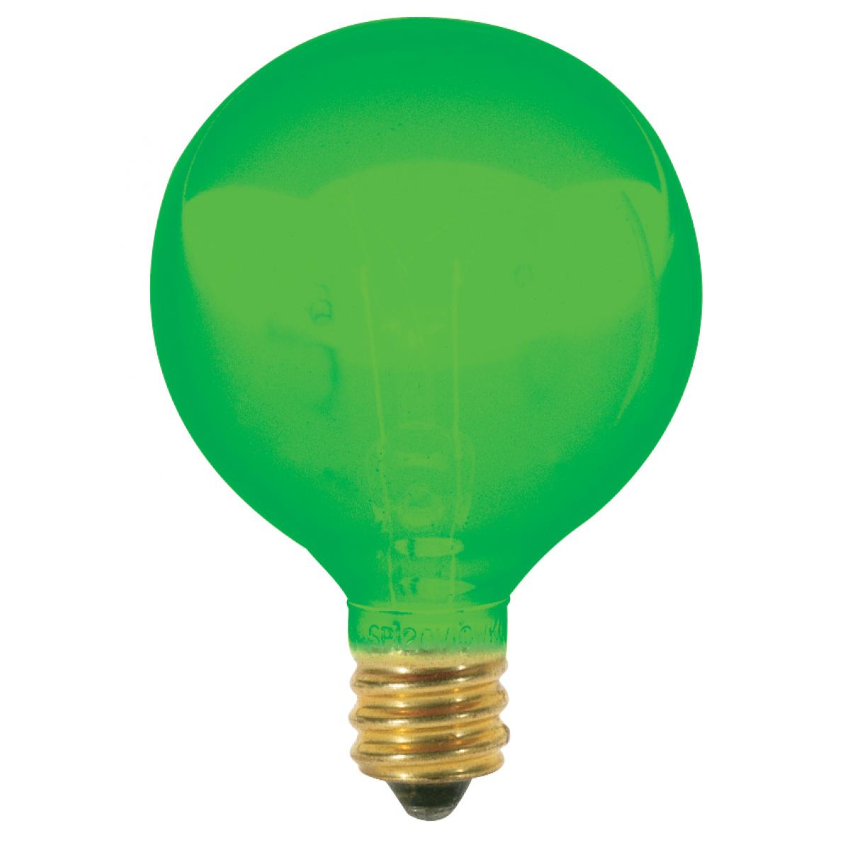 Satco S3835 10G12.5/G 10W G12 1/2 CAND TRANSPARANT GREEN