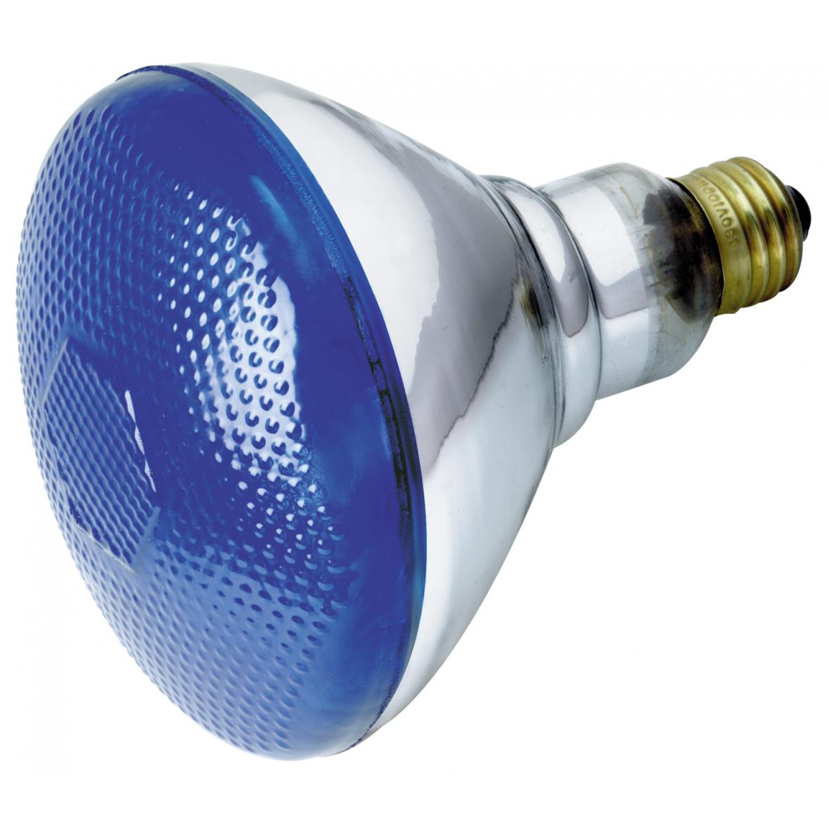 Satco S4428 100W 120V BR38 Blue E26 Base
