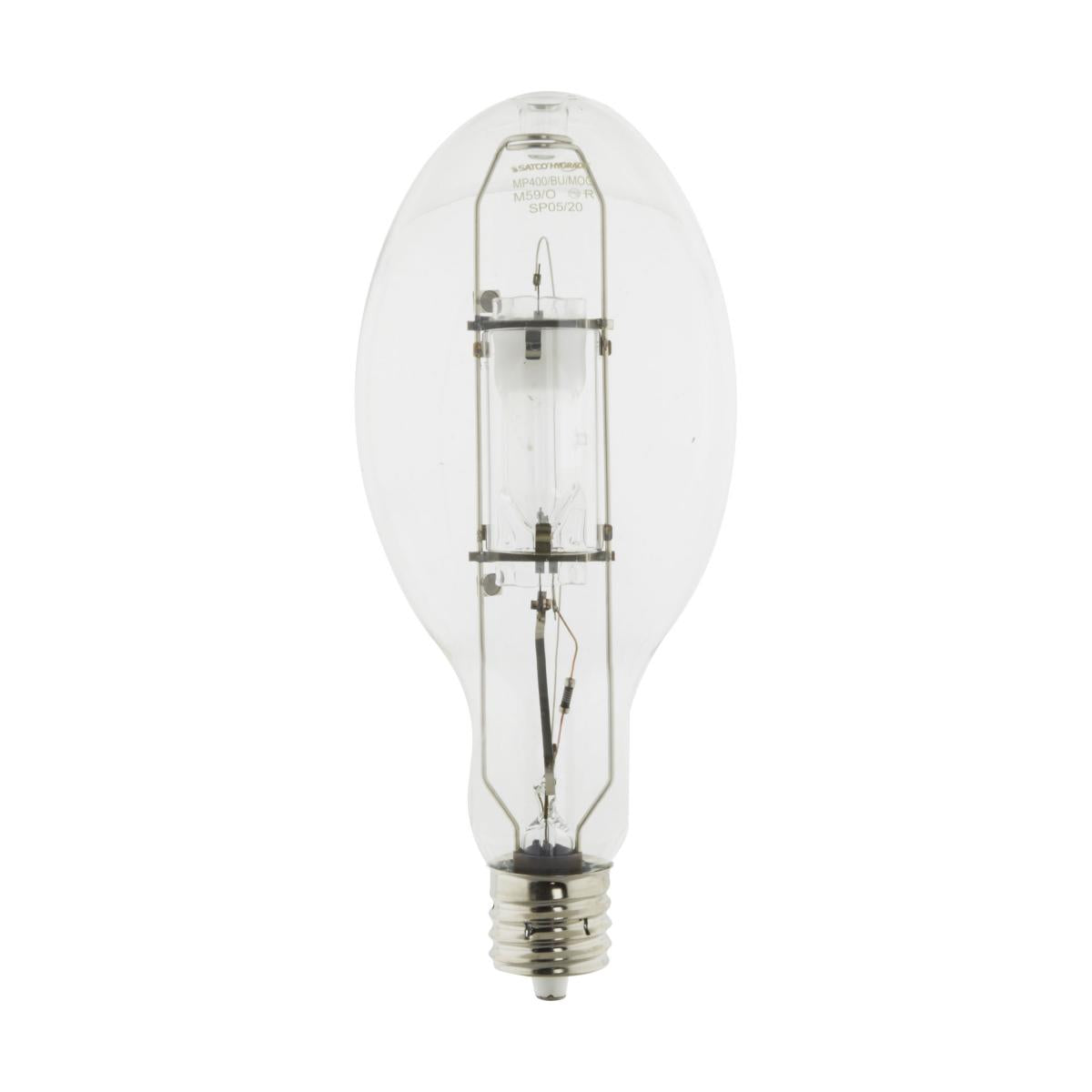Satco S5887 MP400/ED37/BU/4K 400 Watt Metal Halide HID Mogul base ED37 Clear 65 CRI 4200K