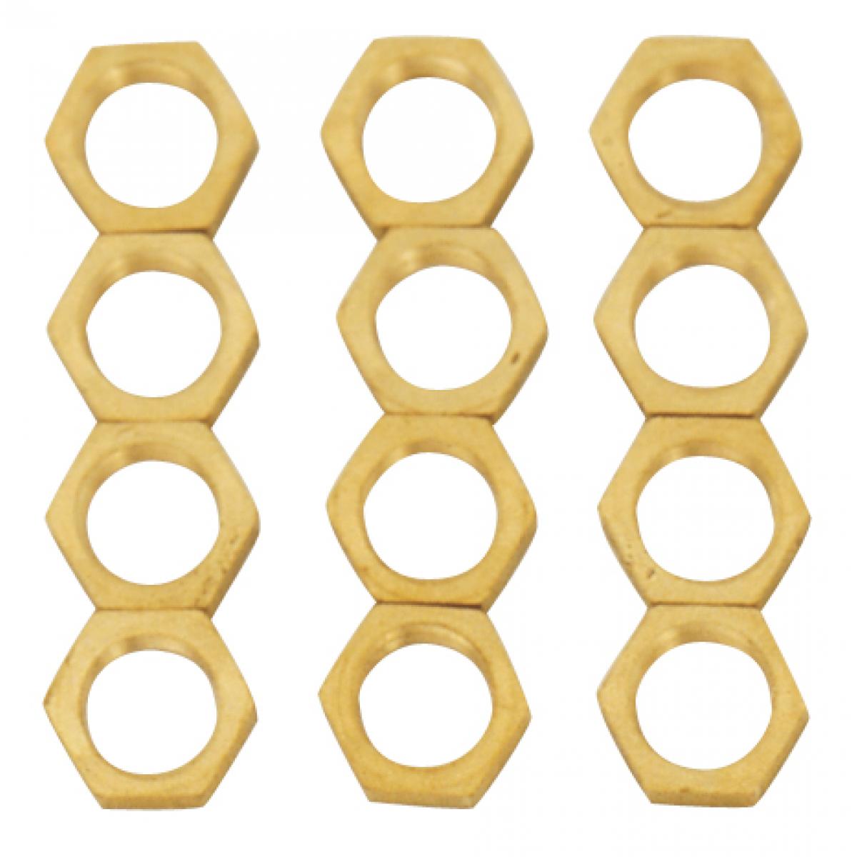 Satco S70-172 12 Brass 1/8 IPS Locknuts