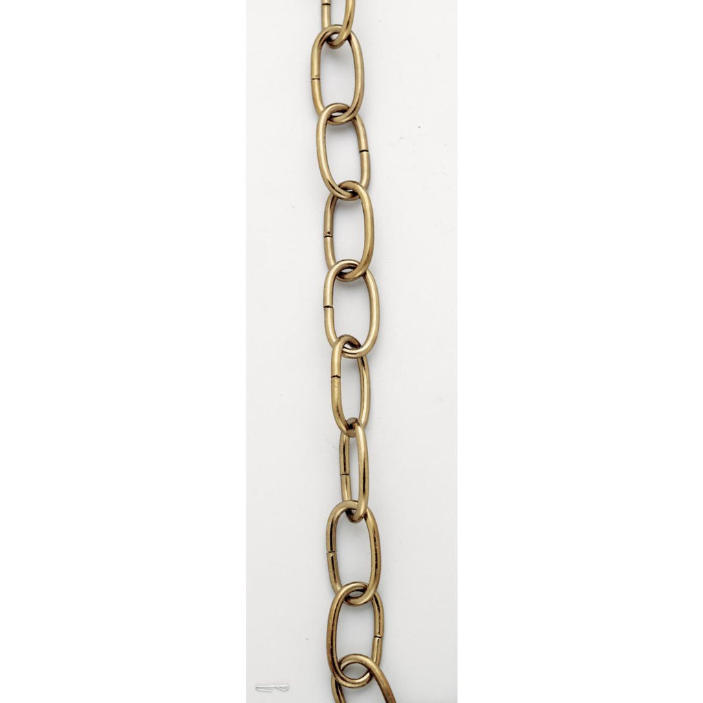 Satco S70570 8 Gauge Chain Antique Brass Finish 1 Yard Length