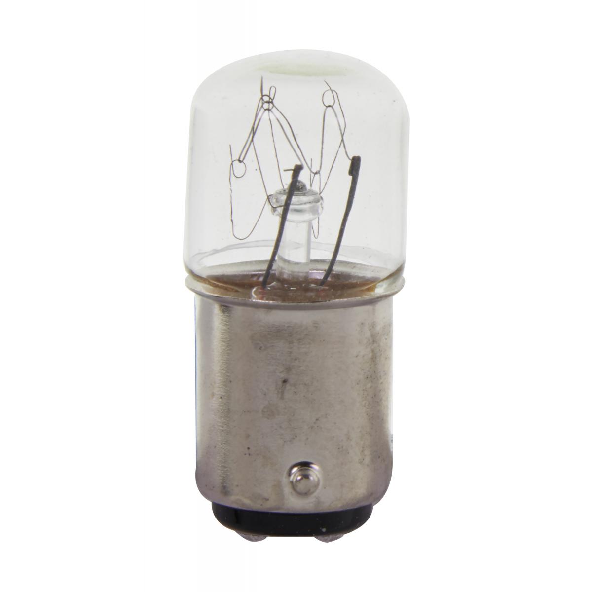 Satco S7768 CM8/A237 6 Watt/10 Watt miniature T6 Clear Double Contact Bayonet base 110 Volt/140 Volt