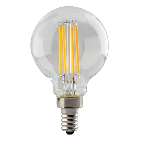 Replacement for Satco S8553 4G16.5/LED/CL/27K/120V/E12 4 Watt G16 1/2 LED Clear E12 Candelabra base 2700K 120 Volt - NOW S21204