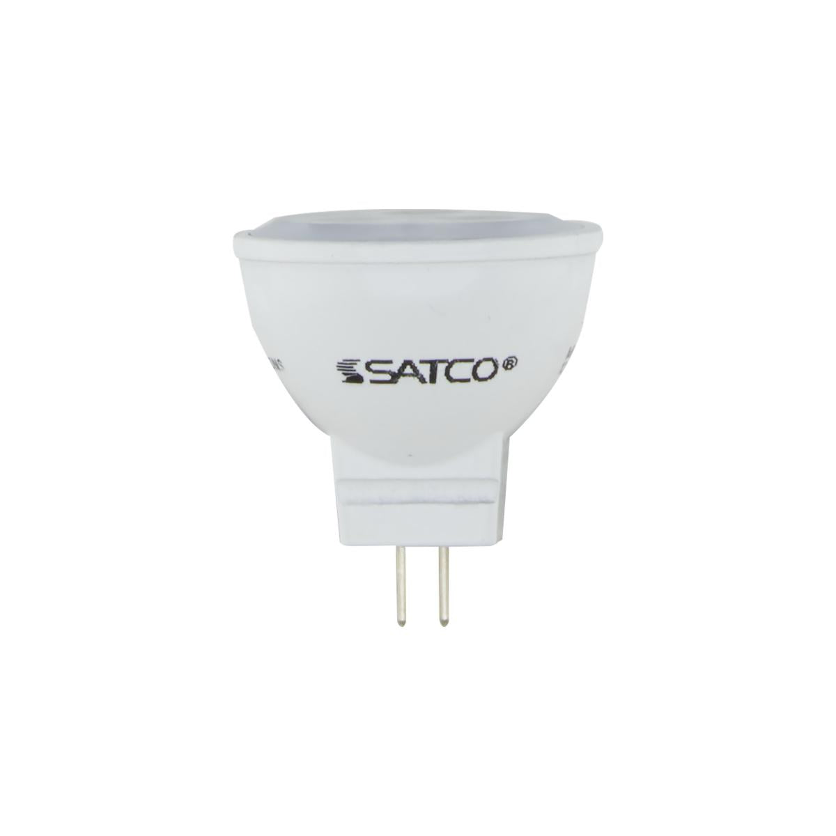 Satco S8603 3MR11/LED/25'/3000K/12V 3 Watt LED MR11 3000K 25 deg. Beam Angle 25000 Average rated hours 210 Lumens GU4 base 12 Volt Carded