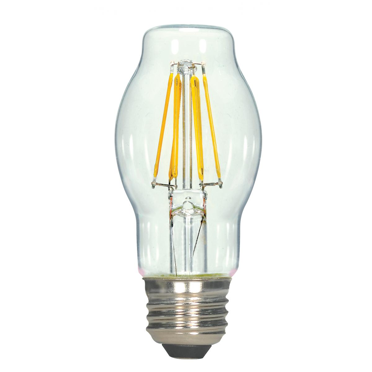 Satco S9575 4.5BT15/CL/LED/E26/27K/120V 4.5 Watt BT15 LED Clear Medium base 2700K 450 Lumens 120 Volt