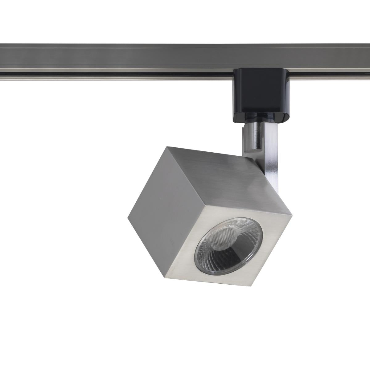 Satco TH465 1 Light - LED - 12W Track Head - Square - Brushed Nickel - 24 Deg. Beam