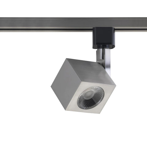 Satco TH467 1 Light - LED - 12W Track Head - Square - Brushed Nickel - 36 Deg. Beam