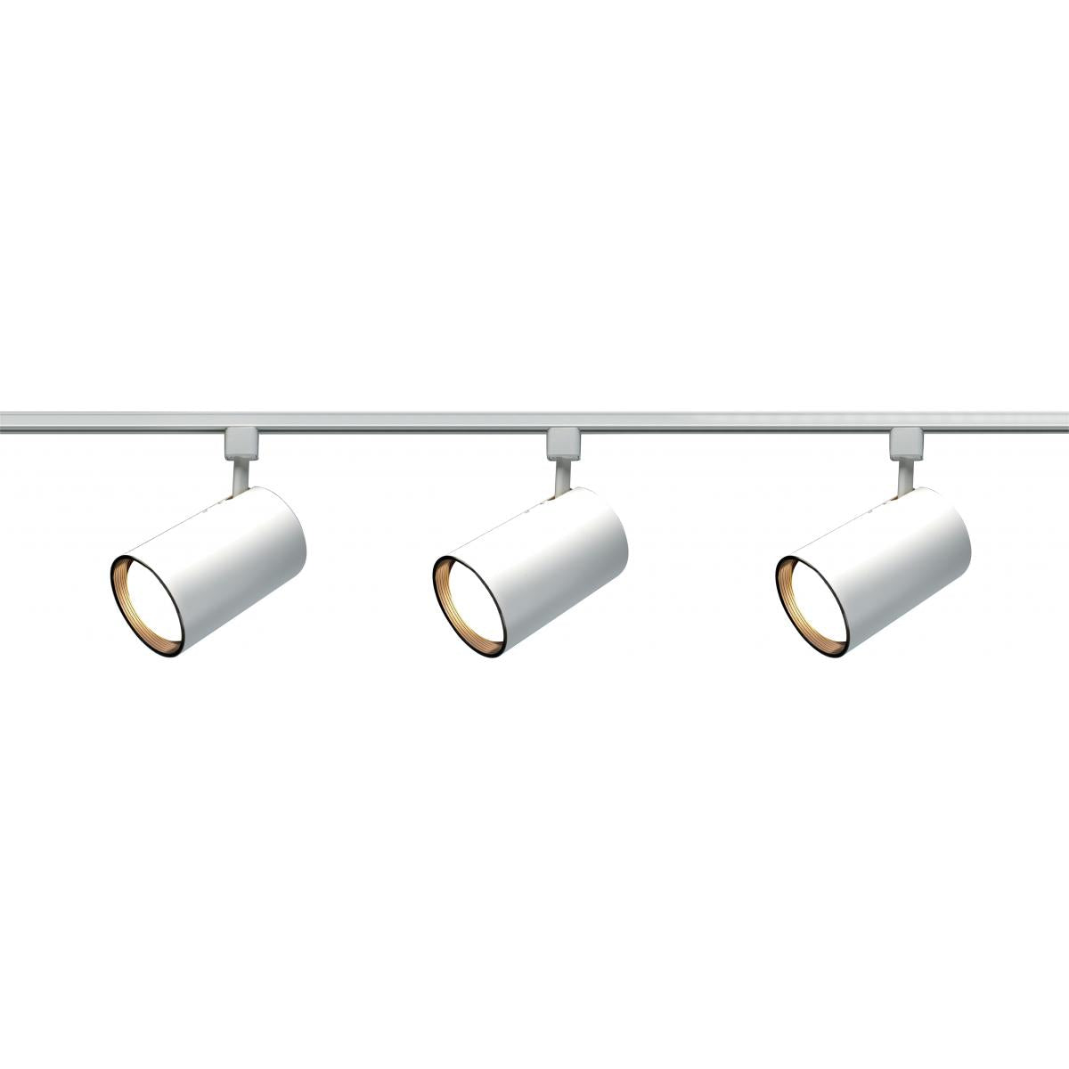 Satco TK318 3 Light - R30 - Straight Cylinder Track Kit - 4 foot Track - White