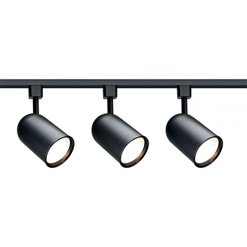 Satco TK323 3 Light - R30 - Bullet Cylinder Track Kit - 4 foot Track - Black