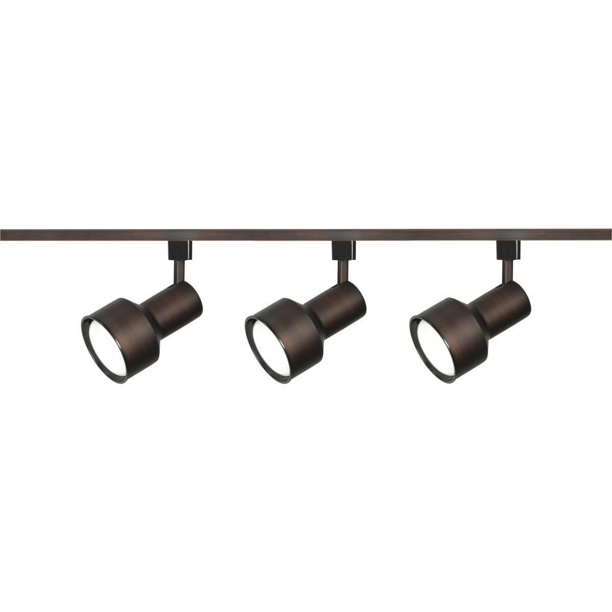 Satco TK361 3 Light - R30 - Step Cylinder Track Kit - 4 foot Track - Russet Bronze