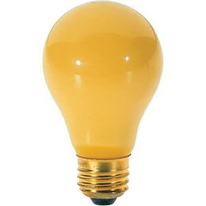 Satco S3939 100W Medium Base Yellow Bug Light