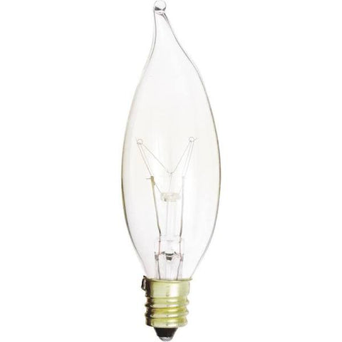 Satco S3785 25W TORP CAND FR 25W Torpedo Candelabra Base Frosted 120V