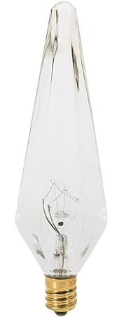 Satco S3745 40W PRISMATIC CAND CLEAR 40 Watt HX10.5 Incandescent Clear 1500 Average - TWO PACK