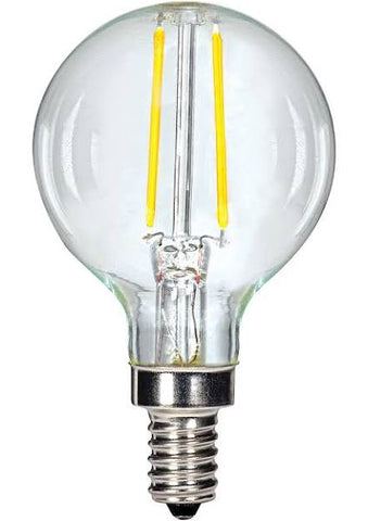 Satco S9870 2.5G16/LED/CL/27K/120V/E12 2.5W 120V LED Lamp
