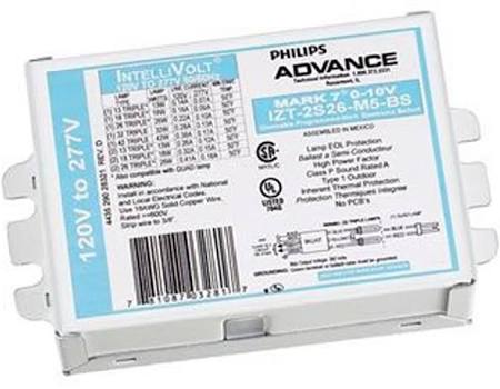 Advance IZT-2S26-M5-LD IZT2S26M5LD35M Electronic Dimmable Ballast (2) 26 Watt CFL