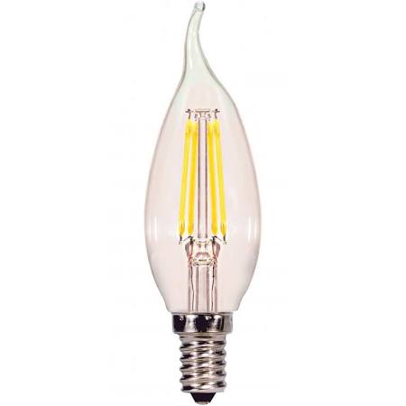 Replacement for Satco S8614 3.5W CFC/LED/27K/CL/120V LED 4W 2700K CA11 E12 Base Light Bulb - NOW S28614