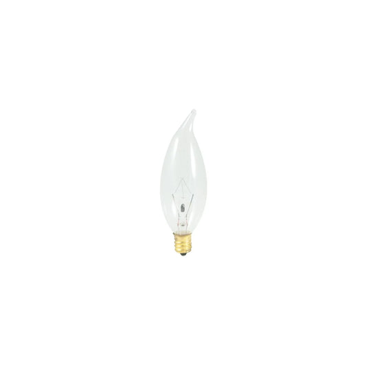 Bulbrite 403025 25CFC/32/3 25 Watt 130 Volt CA10 Candelabra Base Clear Flame