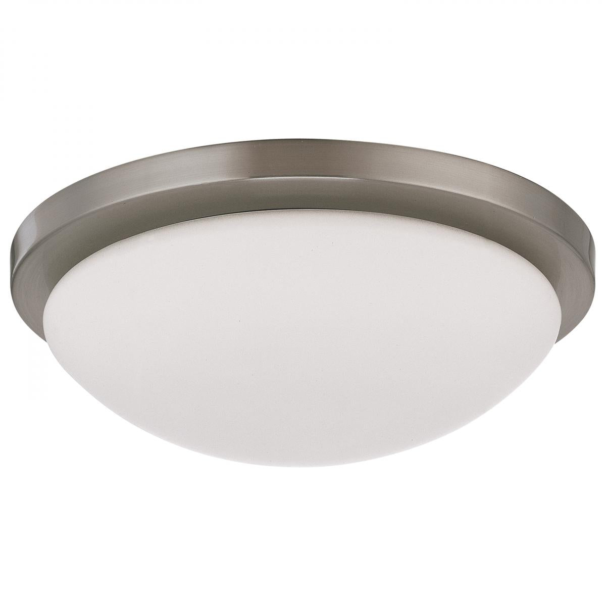 Satco 62-1844 Button 17 Inch LED Flush Mount Fixture Brushed Nickel Finish CCT Selectable 120 Volts