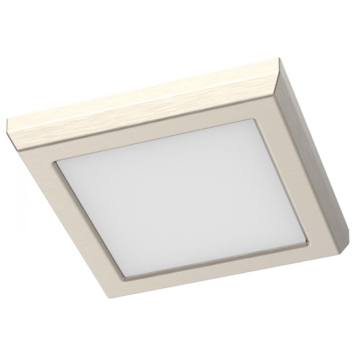 Satco 62-1907 Blink Performer - 8 Watt LED 5 Inch Square Fixture Brushed Nickel Finish 5 CCT Selectable