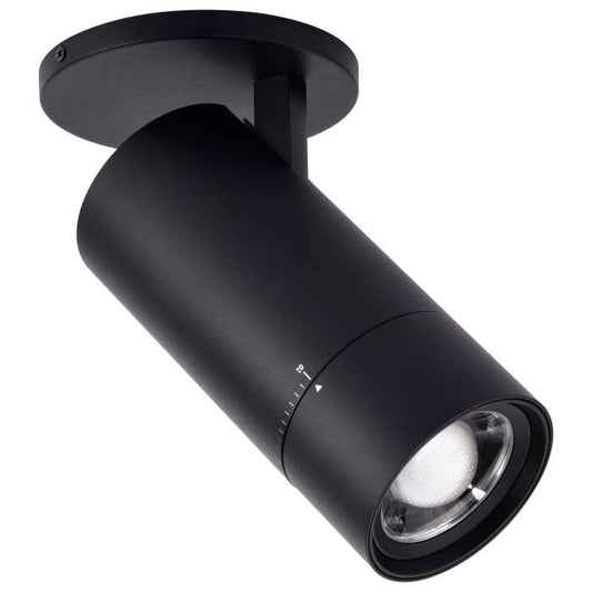 Satco 62-3502 10 Watt Beam Adjustable LED Monopoint 27K/3K/35K/4K/5K CCT Selectable 20-50 Degree Beam Angle Black Finish 120 Volt