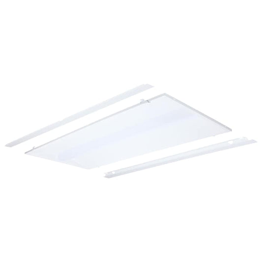 Satco 65-1302 50/40/30 Watt LED 2x4 Center Basket Troffer Retrofit Kit  35K/4K/5K CCT  Dimmable  120-277 Volt  Matte White Finish