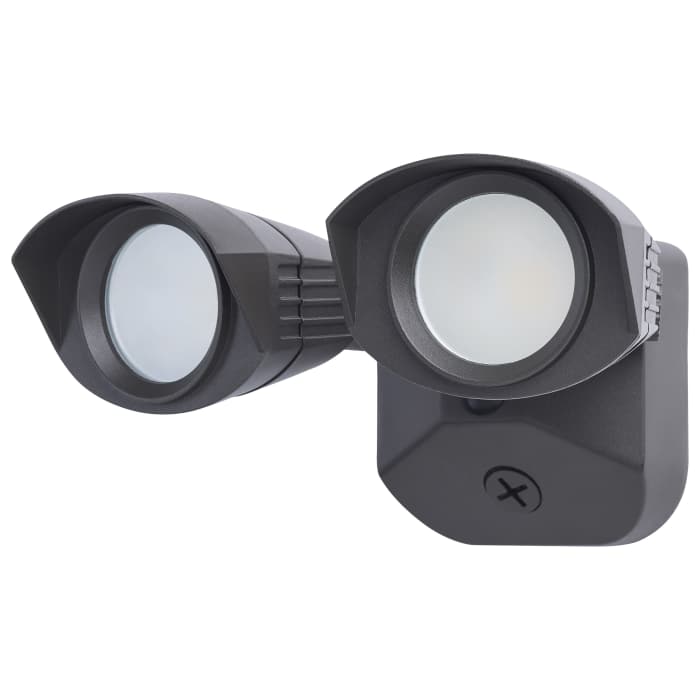 Satco 65-1402 20 Watt LED Dual Head Security Flood Light 80 CRI  3000K/4000K/5000K CCT  Bronze Finish  Wet Location Rated