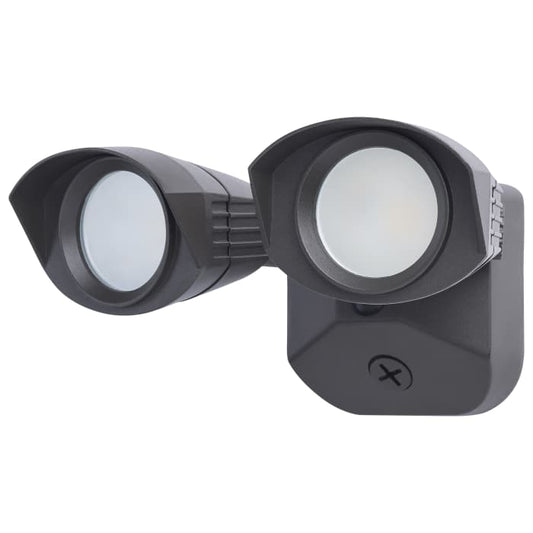 Satco 65-1402 20 Watt LED Dual Head Security Flood Light 80 CRI  3000K/4000K/5000K CCT  Bronze Finish  Wet Location Rated