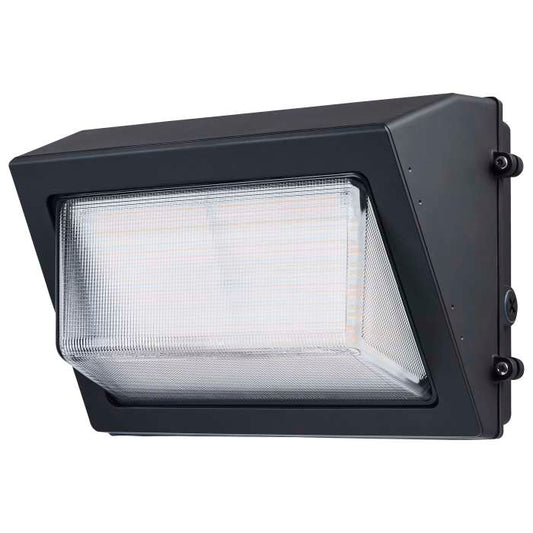 Satco 65-1501 120/100/80 Wattage Selectable LED Wall Pack  3K/4K/5K CCT Selectable  60/90/110 Beam Angle Selectable  120-347 Volt  Bronze Finish