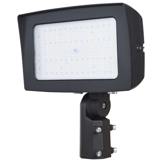 Satco 65-1542 LED Flood Light  150/125/100 Wattage Selectable  3K/4K/5K CCT Selectable  Beam Angle Selectable  Bronze Finish  120-347 Volt