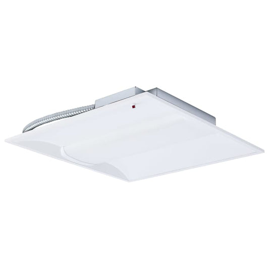 Satco 65-1603 2X2 LED Single Basket Troffer  Emergency Battery  Field Selectable  120-277 Volt  White Finish