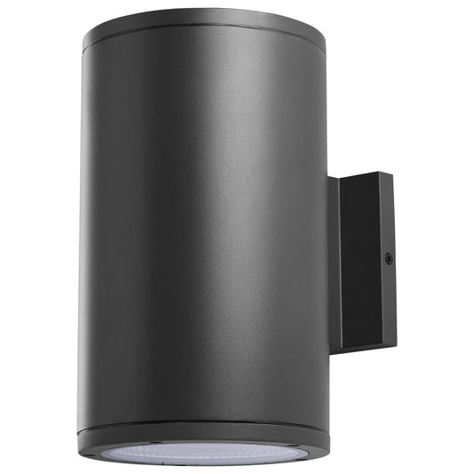 Satco 65-1757 20 Watt  3K/4K/5K CCT Selectable  1 Light Large Wall Sconce  Up or Down Installation  Black Finish  120-277 Volt